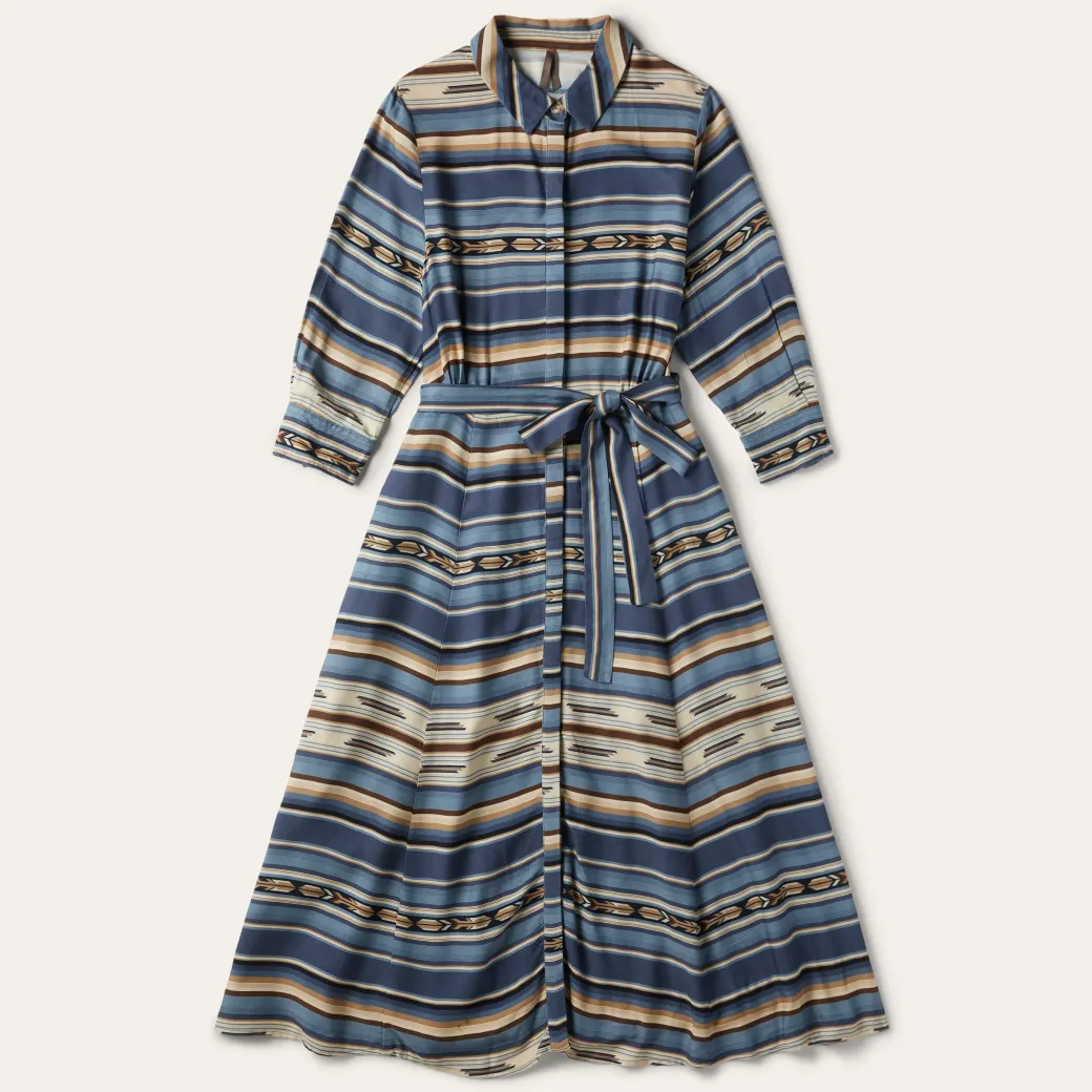 Indigo Serape Print Dress