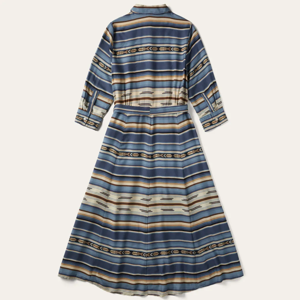 Indigo Serape Print Dress