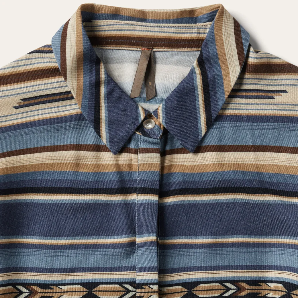 Indigo Serape Print Dress