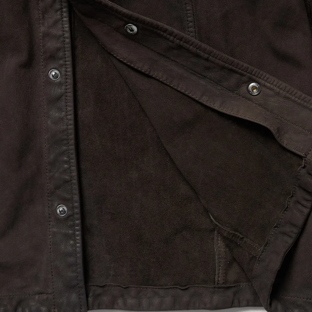 Leather Western Shirt Jacket