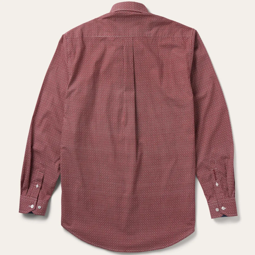 Micro Print Button-Front Shirt